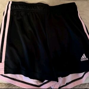 ADIDAS Women’s Climalite Black & Pink Stripes Athletic SHORT Size M